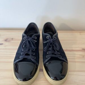 Lanvin DBB1 Suede and Patent Leather Sneakers